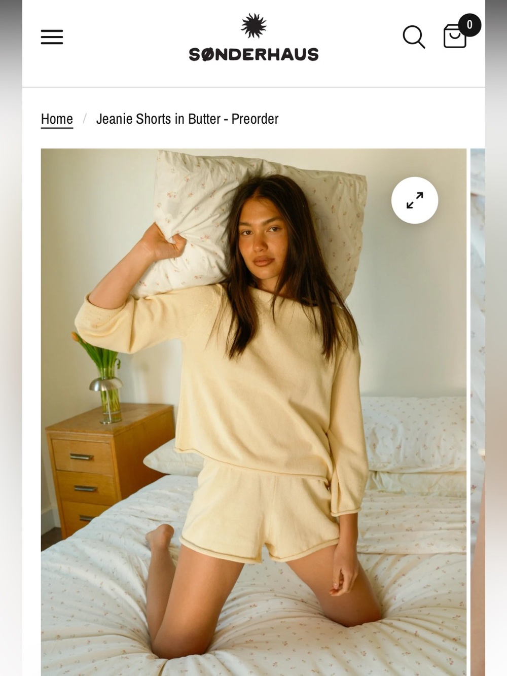 Sonderhaus Jeanie shorts small yellow butter new with tags SHORTS ONLY
